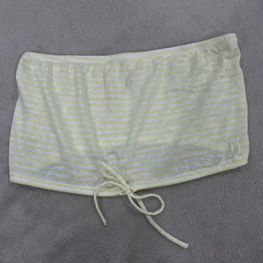 Pacsun Yellow Striped Tube Top Xs